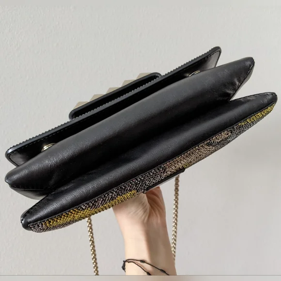 Valentino Garavani Nappa Crystal Camouflage Va Va Voom Shoulder Bag - Picture 5 of 14